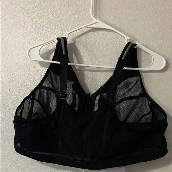 Glamorise Black and Gray Sports Bra - Picture 3 of 8